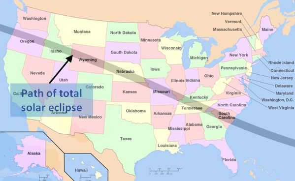 Solar eclipse in america 