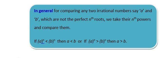 compare irrational numbers