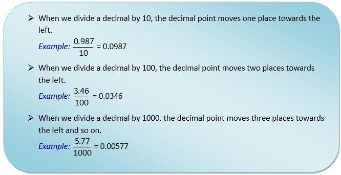 multiplying and dividing decimals