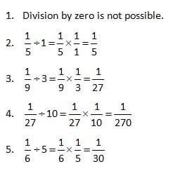 Divide unit fractions and whole numbers