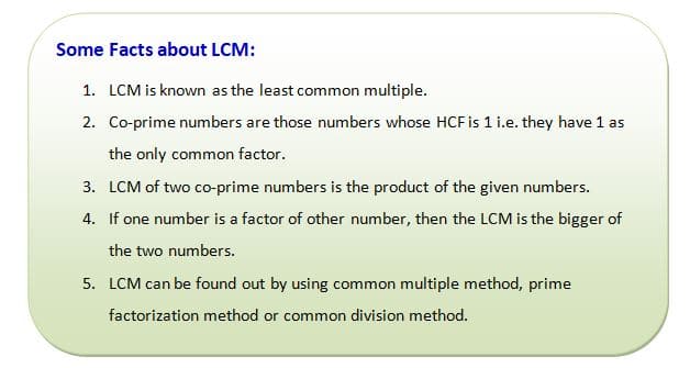 lcm facts