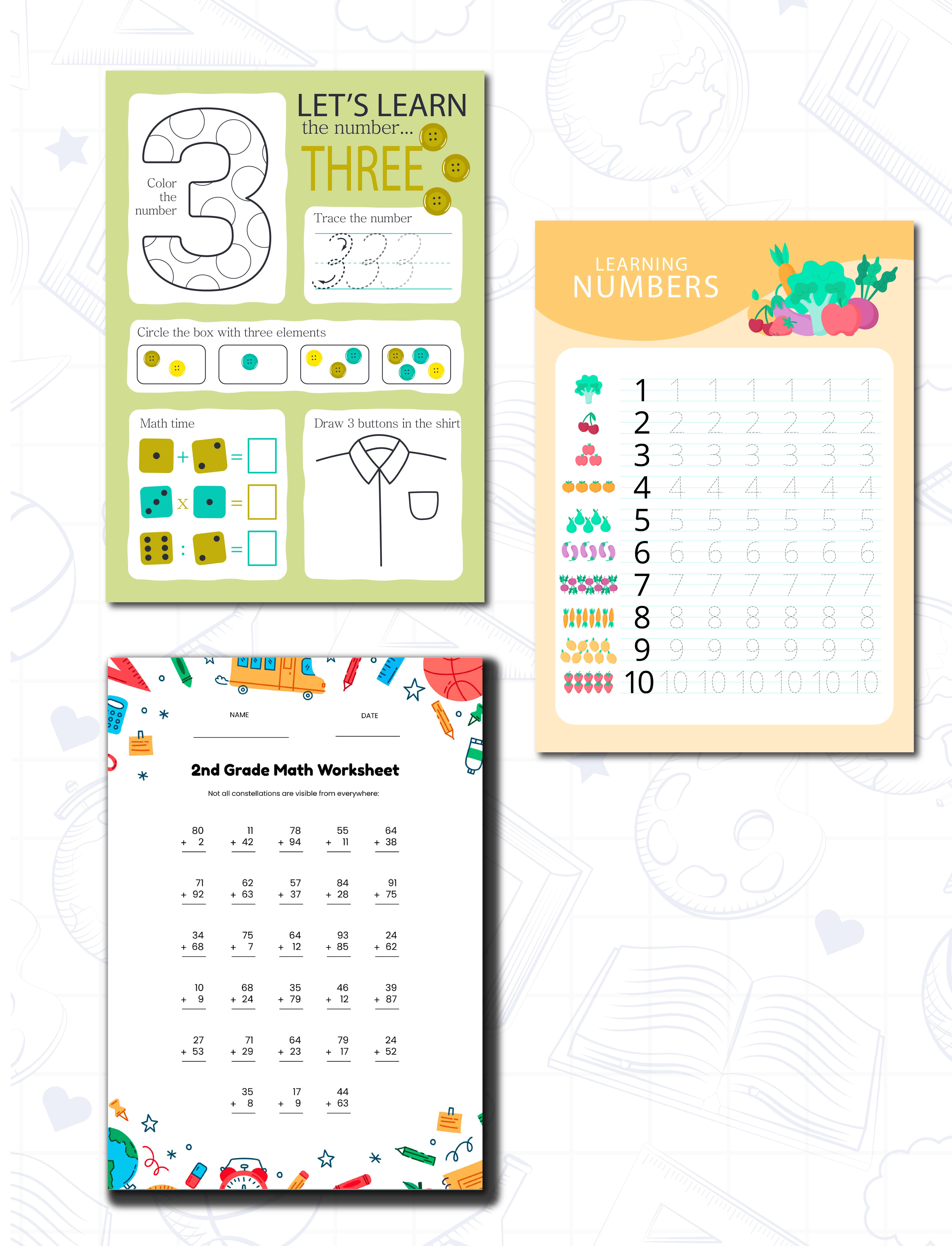 Math Worksheets for 3rd Graders