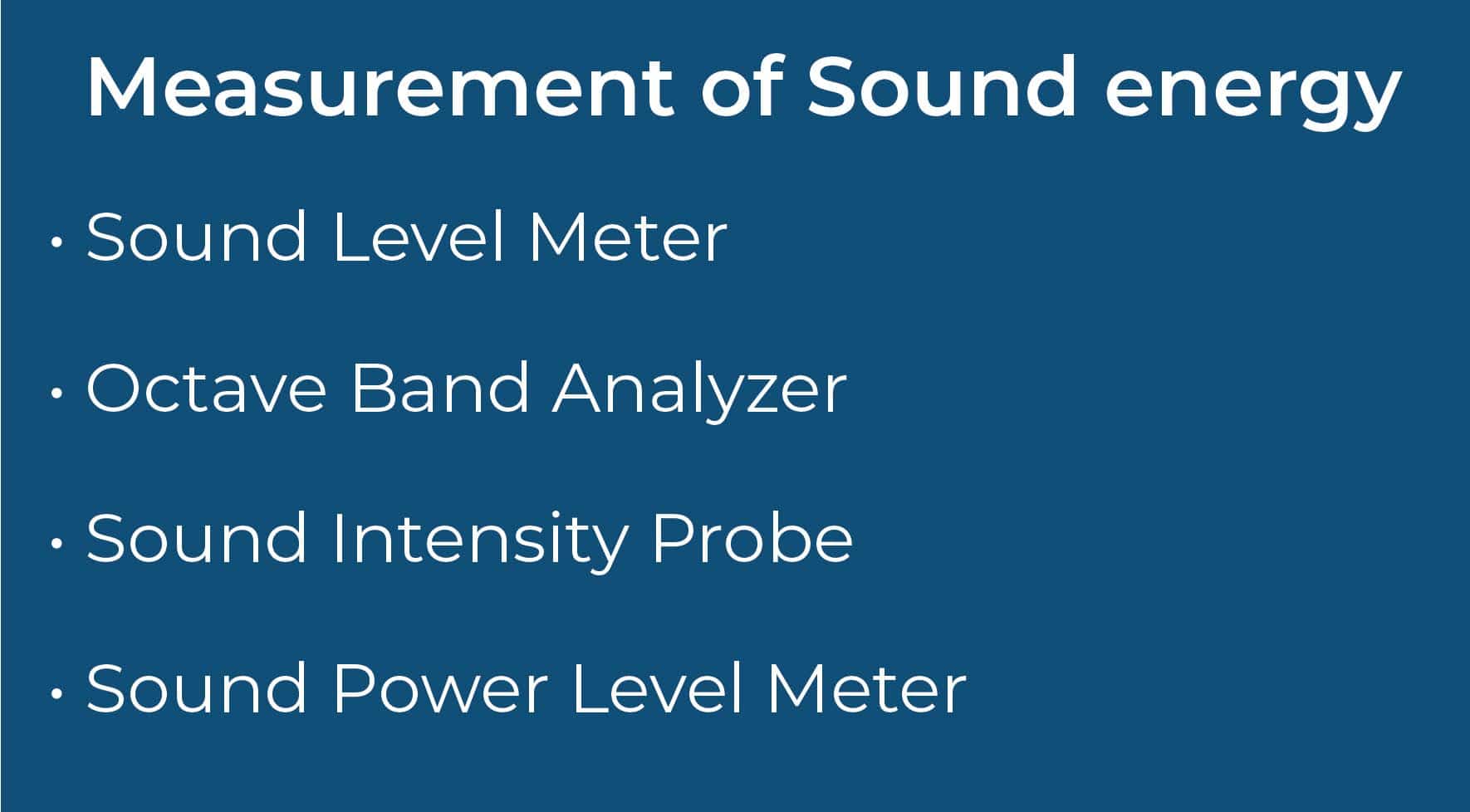 measurement of sound energy