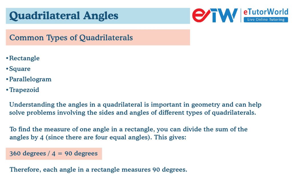 Common Types of Quadrilaterals