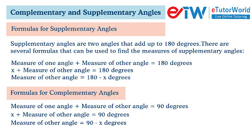 Formula for Complementary and Supplementary Angles