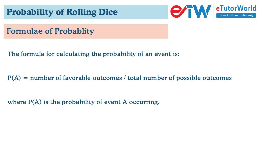 Formula of Probability