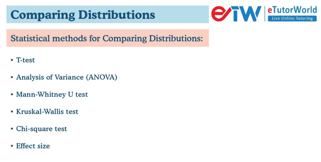 Statistical Methods for Comparing Distributions