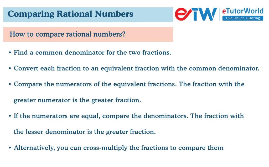compare rational numbers